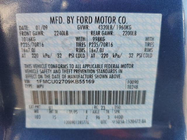 Photo 12 VIN: 1FMCU02709KB55169 - FORD ESCAPE XLS 