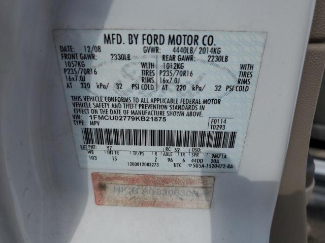 Photo 12 VIN: 1FMCU02779KB21875 - FORD ESCAPE 