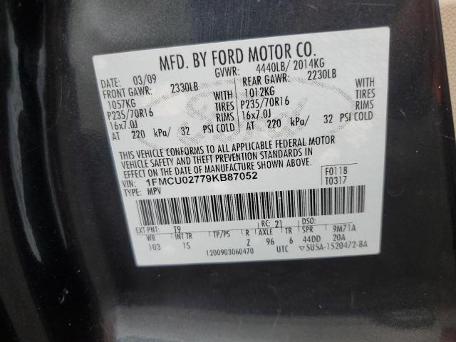 Photo 12 VIN: 1FMCU02779KB87052 - FORD ESCAPE XLS 