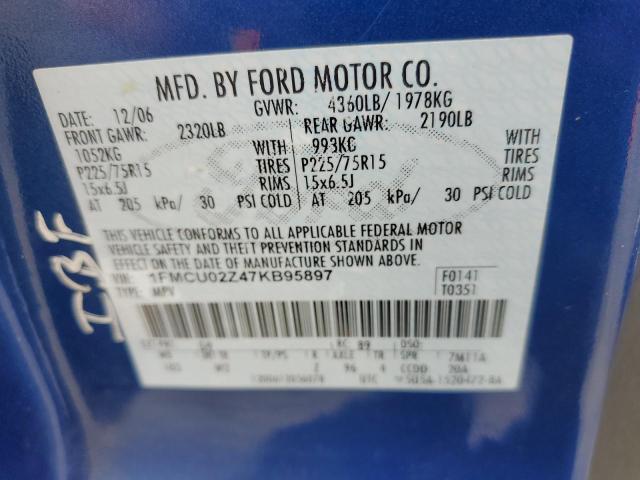 Photo 11 VIN: 1FMCU02Z47KB95897 - FORD ESCAPE XLS 