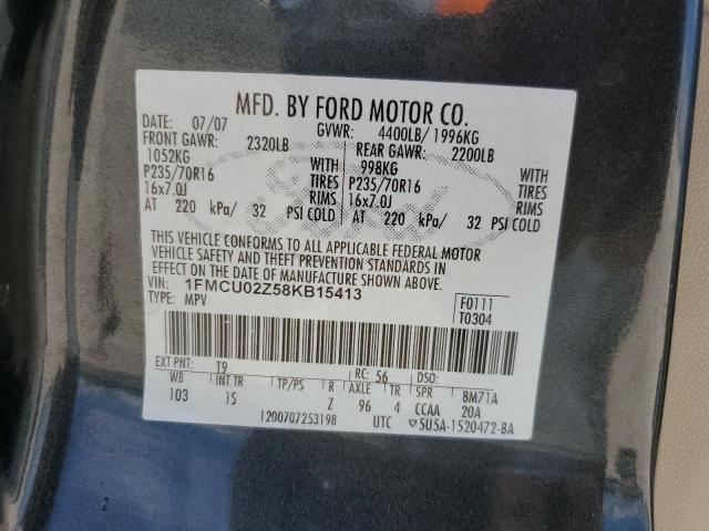 Photo 12 VIN: 1FMCU02Z58KB15413 - FORD ESCAPE XLS 