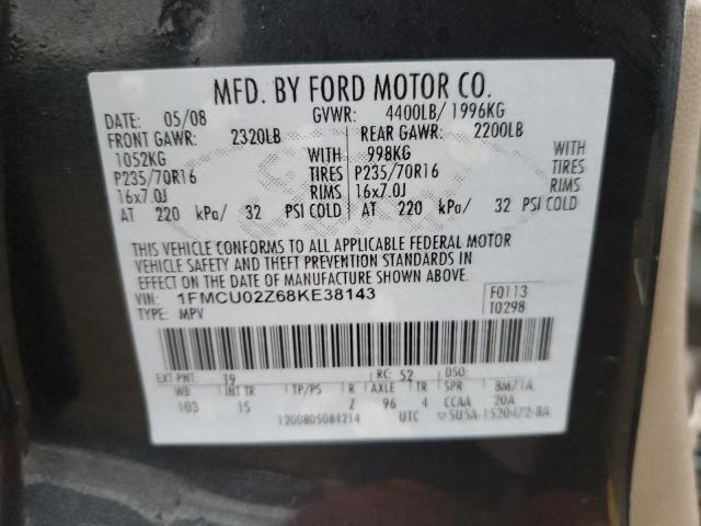 Photo 12 VIN: 1FMCU02Z68KE38143 - FORD ESCAPE 