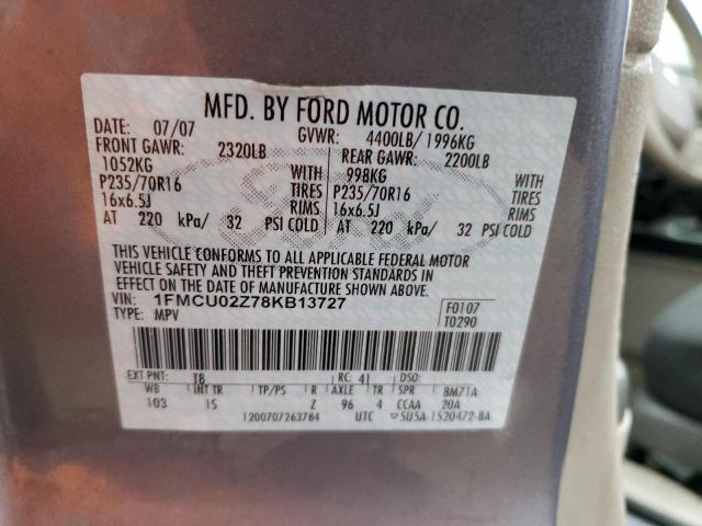 Photo 11 VIN: 1FMCU02Z78KB13727 - FORD ESCAPE XLS 