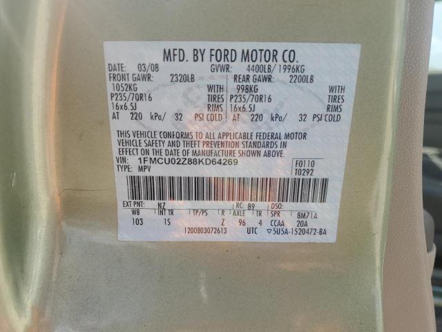 Photo 12 VIN: 1FMCU02Z88KD64269 - FORD ESCAPE XLS 