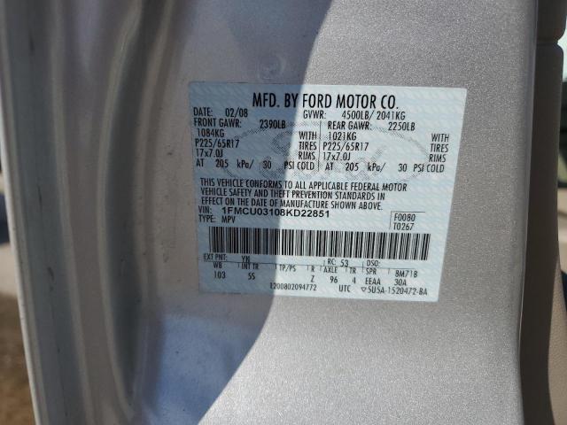 Photo 11 VIN: 1FMCU03108KD22851 - FORD ESCAPE XLT 