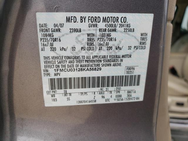 Photo 11 VIN: 1FMCU03128KA56829 - FORD ESCAPE XLT 