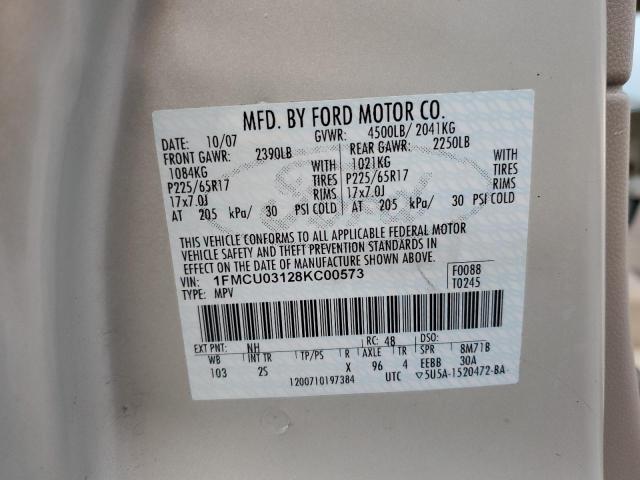 Photo 12 VIN: 1FMCU03128KC00573 - FORD ESCAPE 