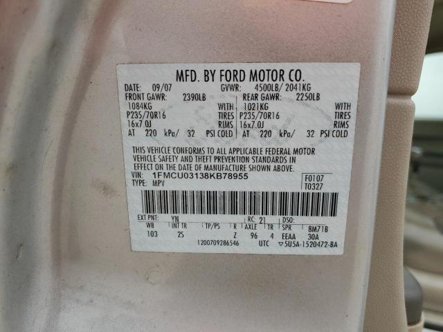 Photo 12 VIN: 1FMCU03138KB78955 - FORD ESCAPE 