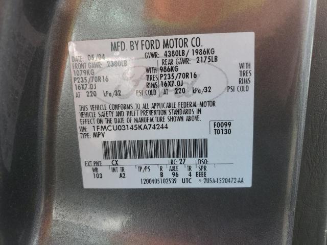 Photo 12 VIN: 1FMCU03145KA74244 - FORD ESCAPE 