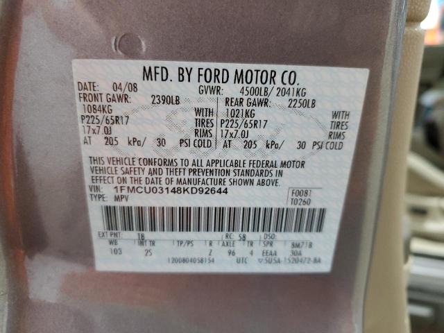 Photo 12 VIN: 1FMCU03148KD92644 - FORD ESCAPE XLT 