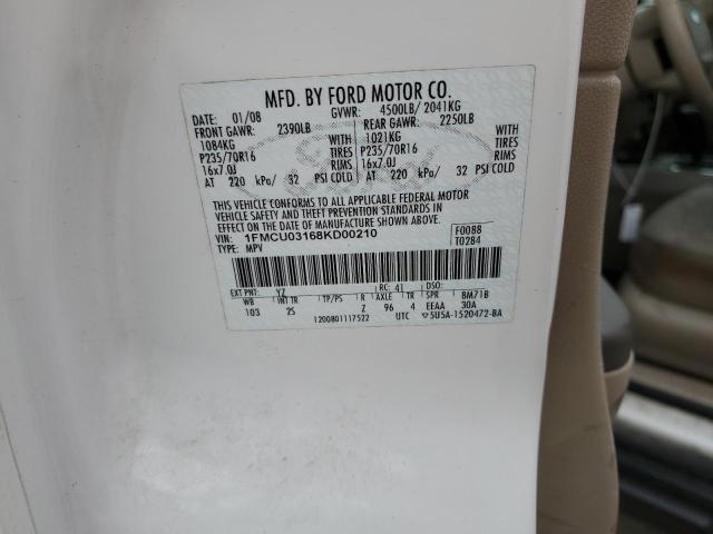 Photo 12 VIN: 1FMCU03168KD00210 - FORD ESCAPE XLT 