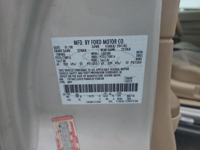 Photo 12 VIN: 1FMCU03168KD15838 - FORD ESCAPE 