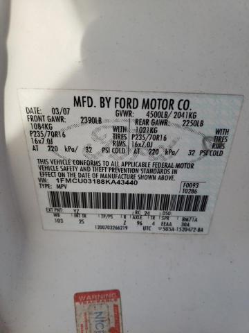 Photo 12 VIN: 1FMCU03188KA43440 - FORD ESCAPE 