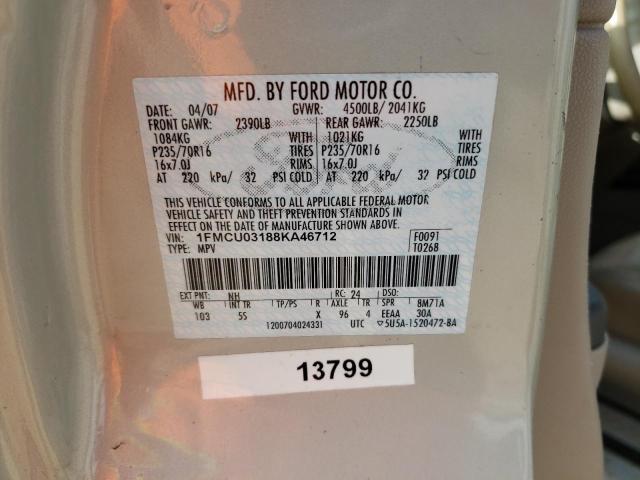 Photo 12 VIN: 1FMCU03188KA46712 - FORD ESCAPE 