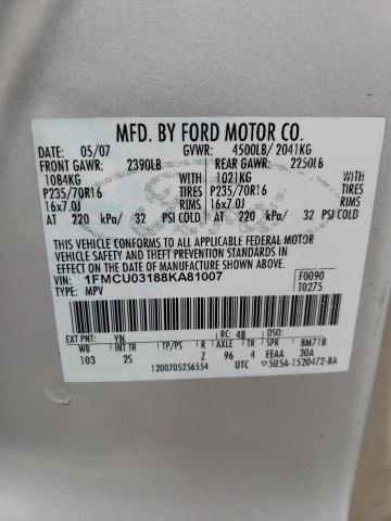 Photo 11 VIN: 1FMCU03188KA81007 - FORD ESCAPE 