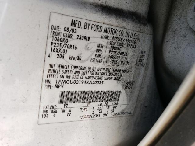 Photo 11 VIN: 1FMCU03194KA50035 - FORD ESCAPE XLT 