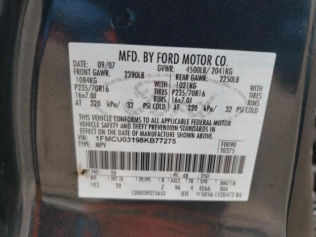 Photo 11 VIN: 1FMCU03198KB77275 - FORD ESCAPE 