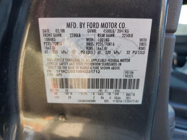 Photo 11 VIN: 1FMCU03198KD31712 - FORD ESCAPE 