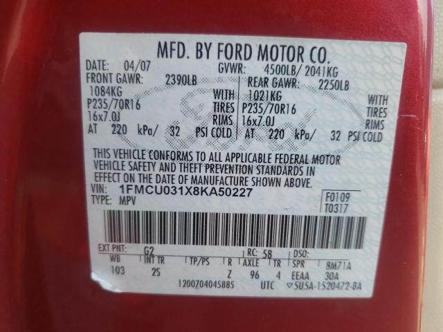 Photo 11 VIN: 1FMCU031X8KA50227 - FORD ESCAPE XLT 