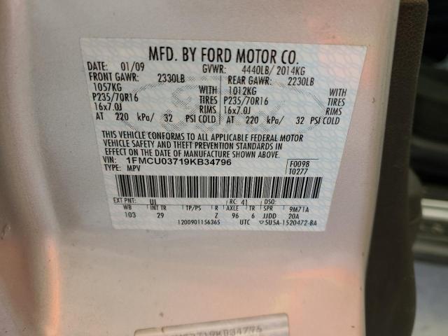 Photo 12 VIN: 1FMCU03719KB34796 - FORD ESCAPE XLT 