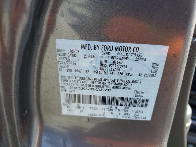 Photo 12 VIN: 1FMCU03739KA32237 - FORD ESCAPE XLT 