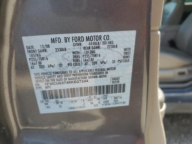 Photo 12 VIN: 1FMCU03749KB27244 - FORD ESCAPE XLT 