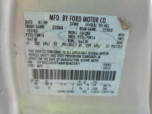 Photo 12 VIN: 1FMCU03749KB40351 - FORD ESCAPE XLT 