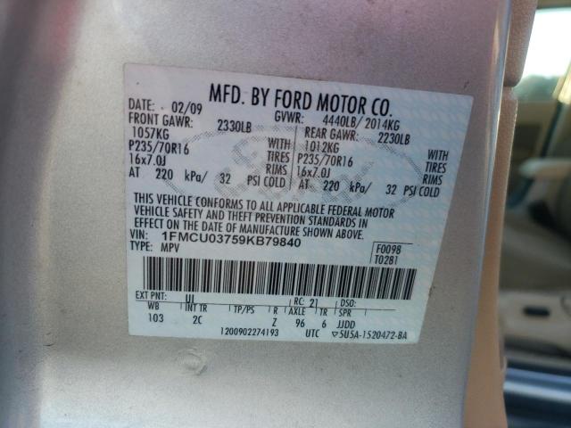 Photo 12 VIN: 1FMCU03759KB79840 - FORD ESCAPE XLT 