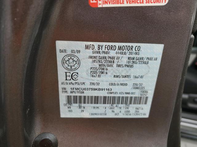 Photo 12 VIN: 1FMCU03759KB91163 - FORD ESCAPE XLT 