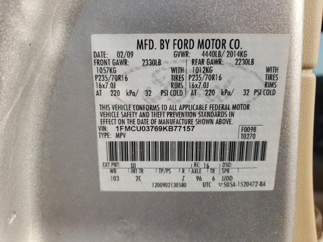 Photo 12 VIN: 1FMCU03769KB77157 - FORD ESCAPE XLT 