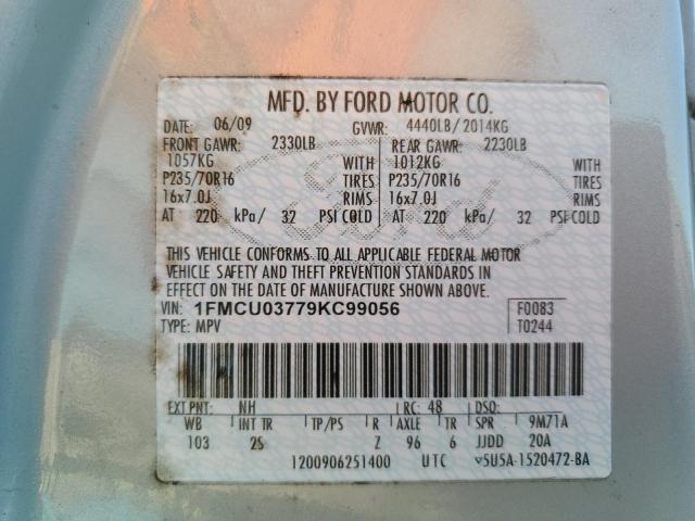 Photo 12 VIN: 1FMCU03779KC99056 - FORD ESCAPE XLT 