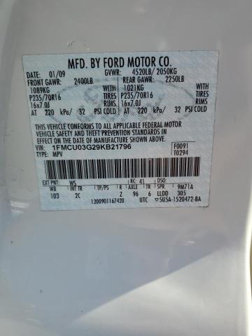 Photo 12 VIN: 1FMCU03G29KB21796 - FORD ESCAPE XLT 