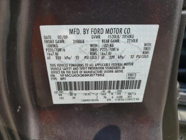 Photo 13 VIN: 1FMCU03G69KB77952 - FORD ESCAPE XLT 