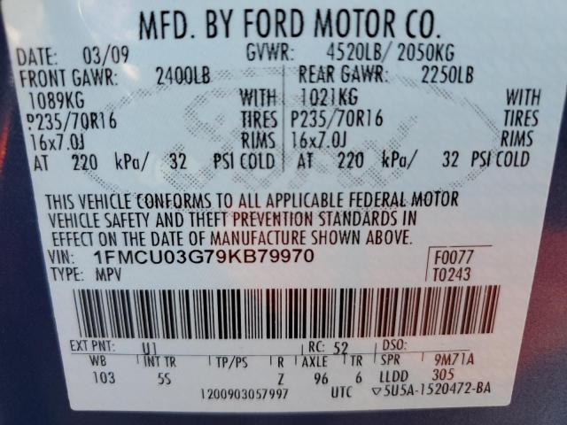 Photo 11 VIN: 1FMCU03G79KB79970 - FORD ESCAPE XLT 