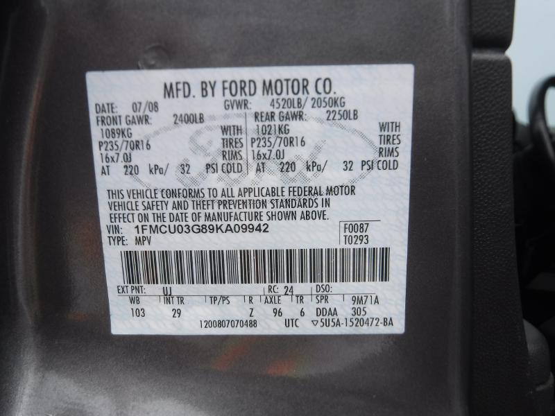 Photo 8 VIN: 1FMCU03G89KA09942 - FORD ESCAPE FWD V6 