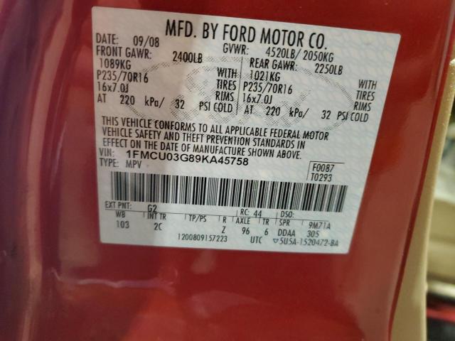 Photo 11 VIN: 1FMCU03G89KA45758 - FORD ESCAPE 