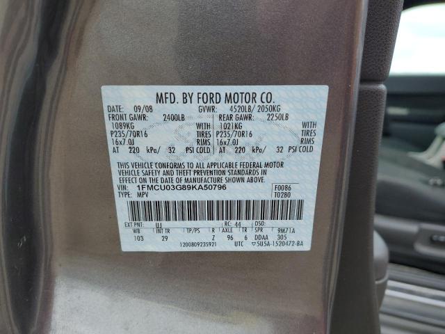 Photo 12 VIN: 1FMCU03G89KA50796 - FORD ESCAPE 