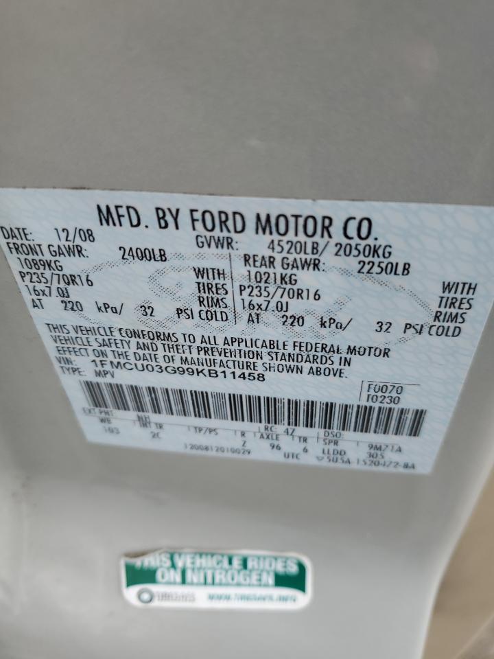 Photo 11 VIN: 1FMCU03G99KB11458 - FORD ESCAPE 