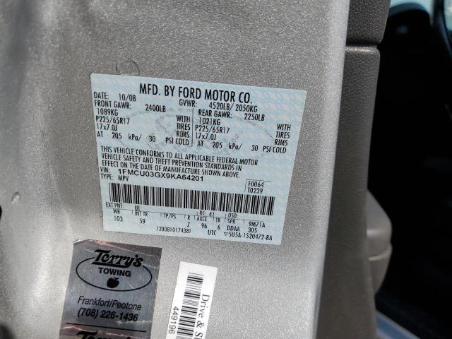 Photo 12 VIN: 1FMCU03GX9KA64201 - FORD ESCAPE XLT 