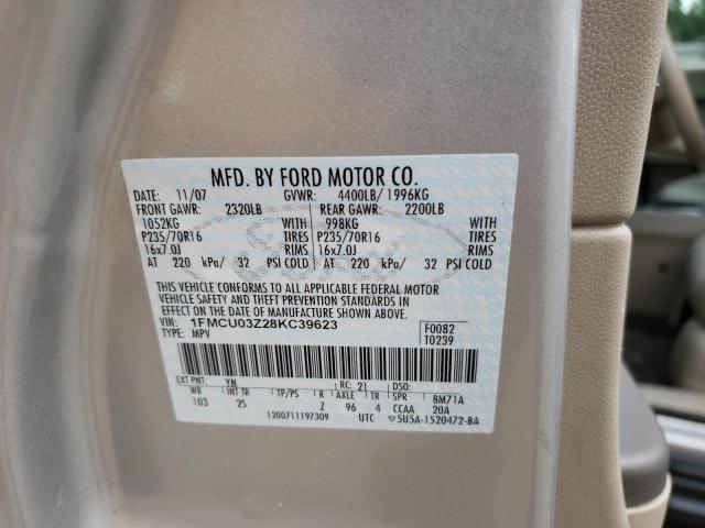 Photo 13 VIN: 1FMCU03Z28KC39623 - FORD ESCAPE XLT 