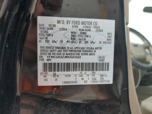 Photo 12 VIN: 1FMCU03Z38KD23322 - FORD ESCAPE XLT 