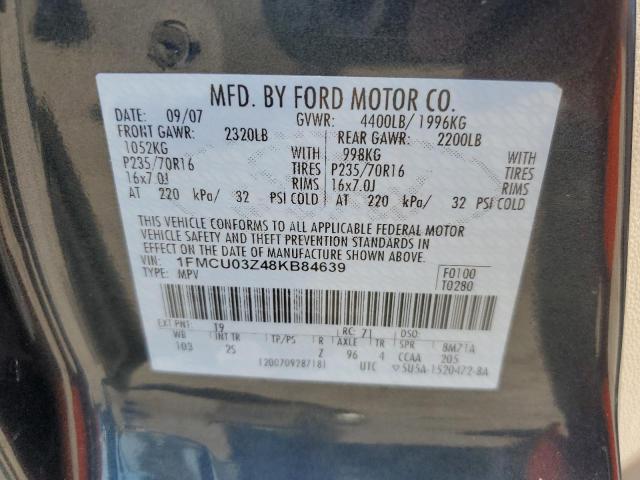 Photo 12 VIN: 1FMCU03Z48KB84639 - FORD ESCAPE 