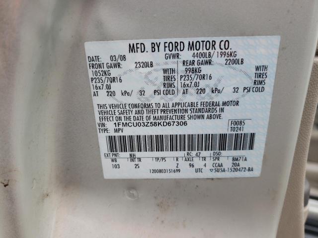 Photo 11 VIN: 1FMCU03Z58KD67306 - FORD ESCAPE XLT 