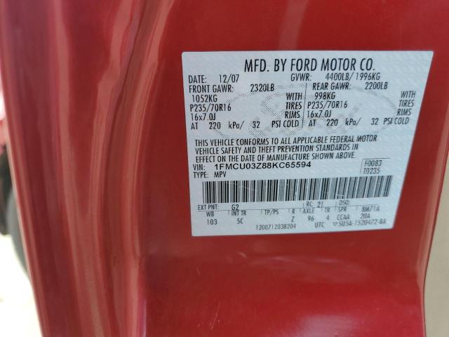 Photo 11 VIN: 1FMCU03Z88KC65594 - FORD ESCAPE XLT 