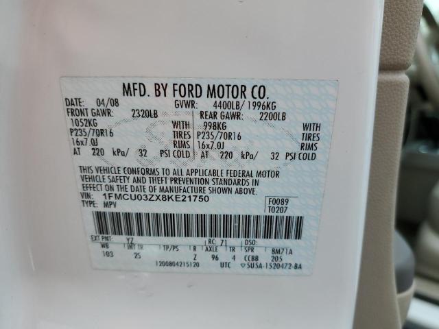 Photo 12 VIN: 1FMCU03ZX8KE21750 - FORD ESCAPE 