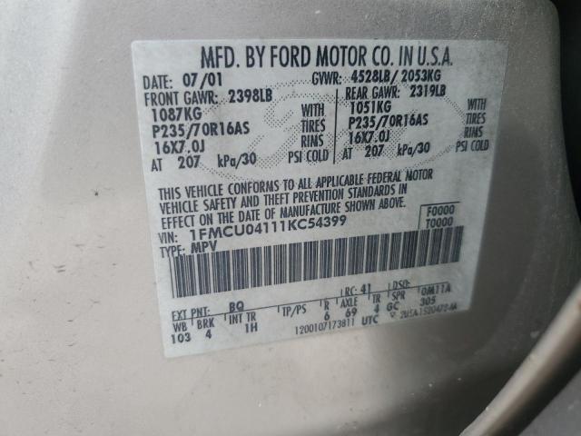 Photo 11 VIN: 1FMCU04111KC54399 - FORD ESCAPE 