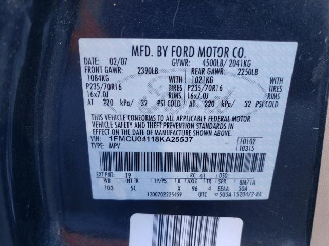 Photo 13 VIN: 1FMCU04118KA25537 - FORD ESCAPE LIM 