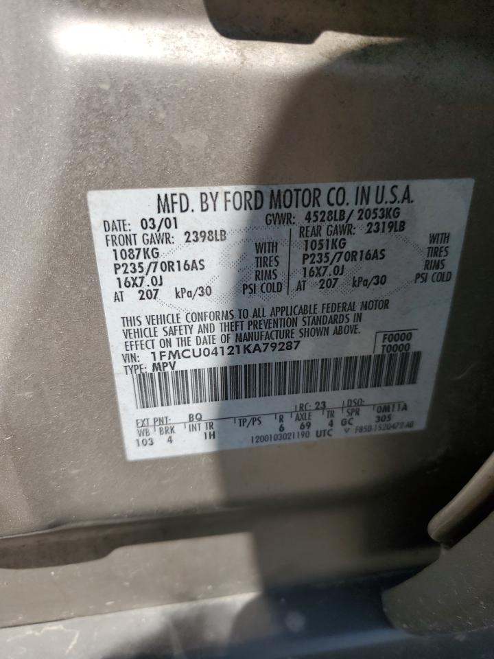 Photo 11 VIN: 1FMCU04121KA79287 - FORD ESCAPE 