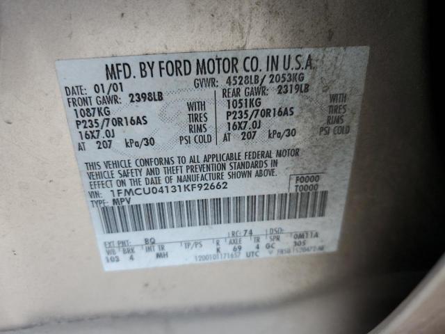 Photo 13 VIN: 1FMCU04131KF92662 - FORD ESCAPE XLT 