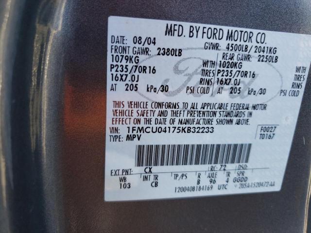 Photo 11 VIN: 1FMCU04175KB32233 - FORD ESCAPE 